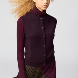 Uniqlo C Cashmere Short Vest Purple Small